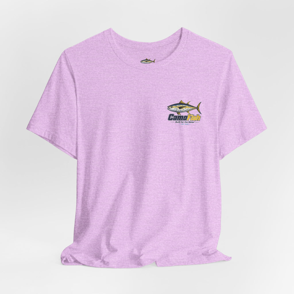 Fishing T-Shirt — "Camo Fish" Built for the Water Graphic Tee