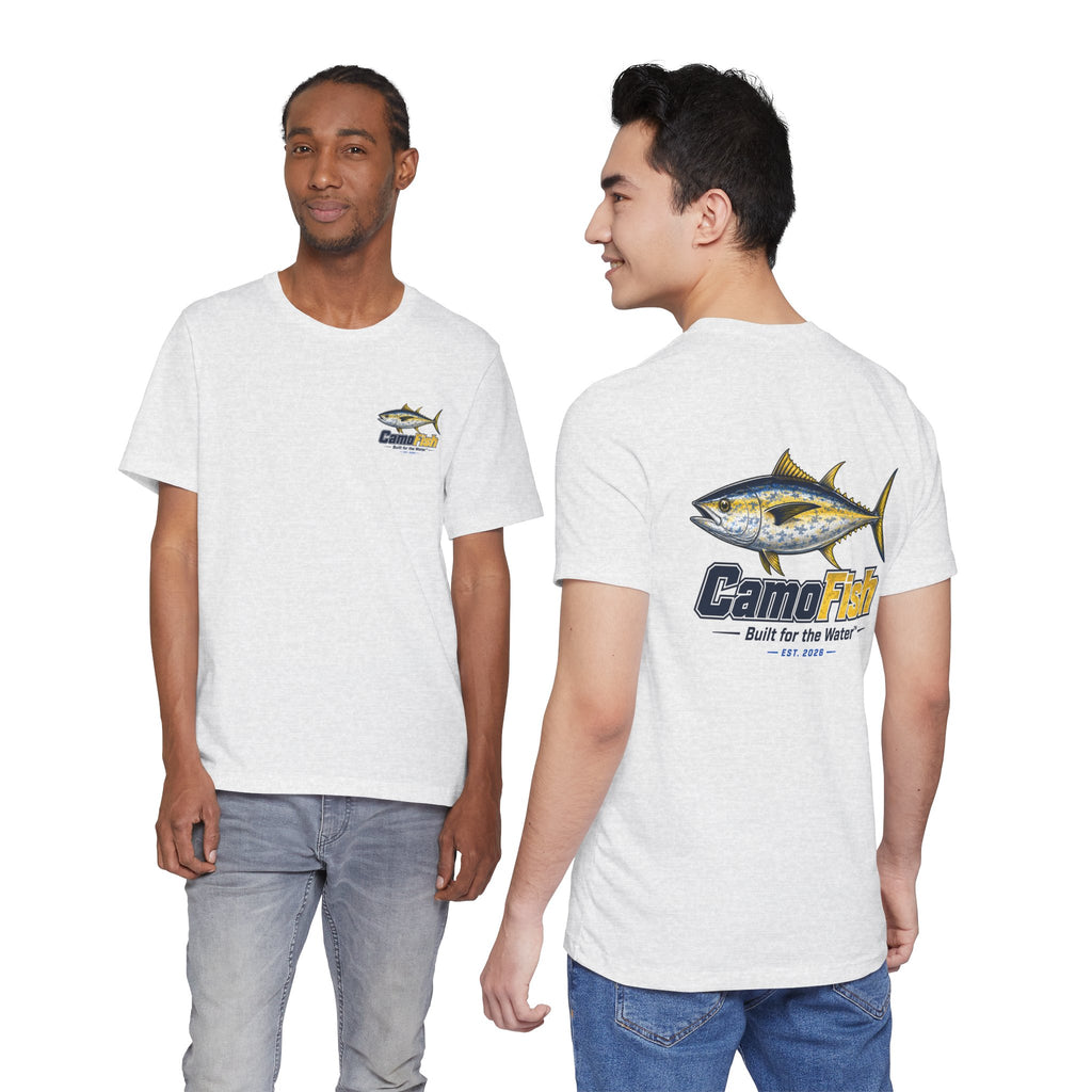Fishing T-Shirt — "Camo Fish" Built for the Water Graphic Tee