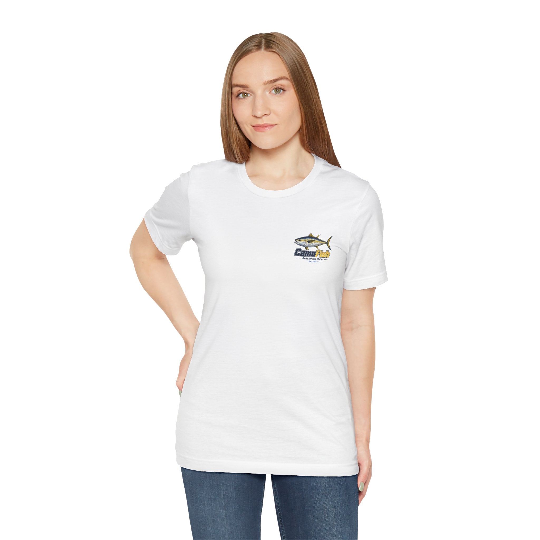Fishing T-Shirt — "Camo Fish" Built for the Water Graphic Tee