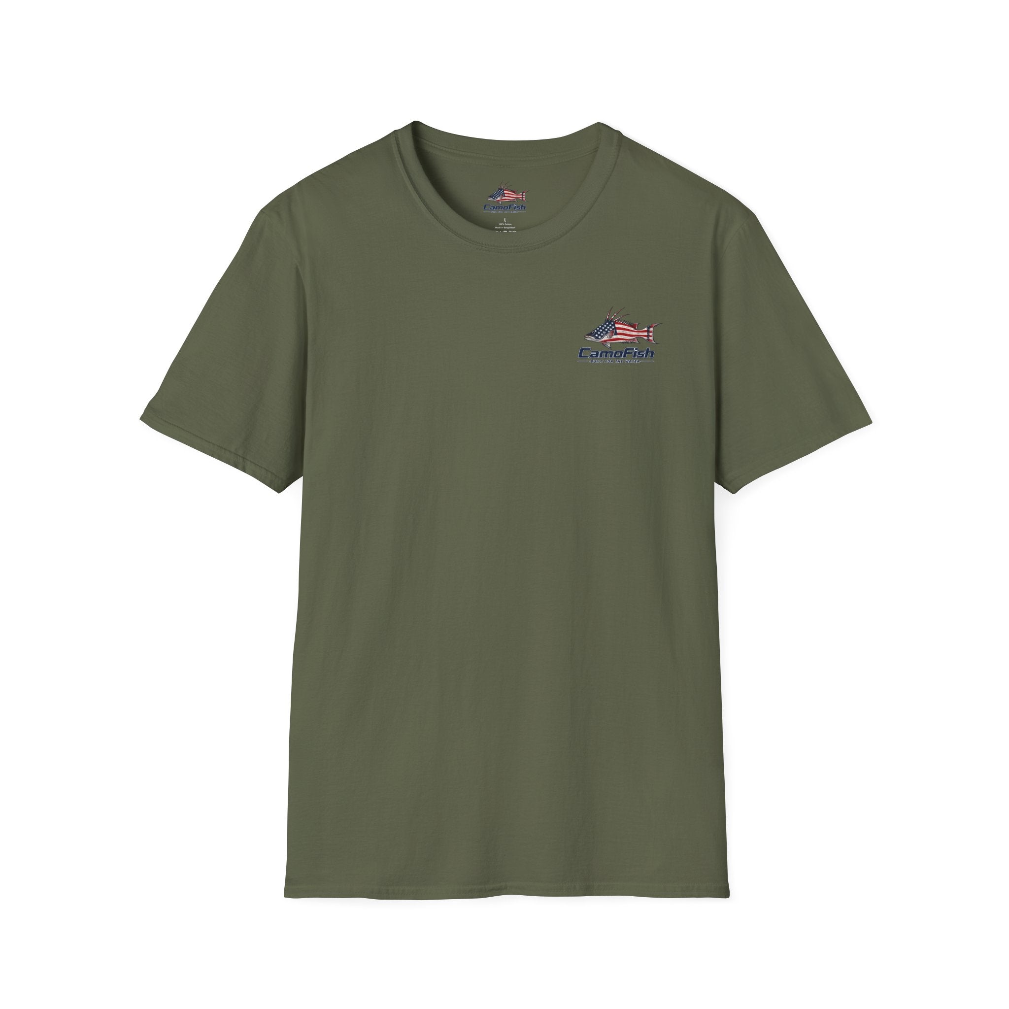 CamoFish Patriotic Hogfish T-Shirt — Casual Fishing Graphic Tee