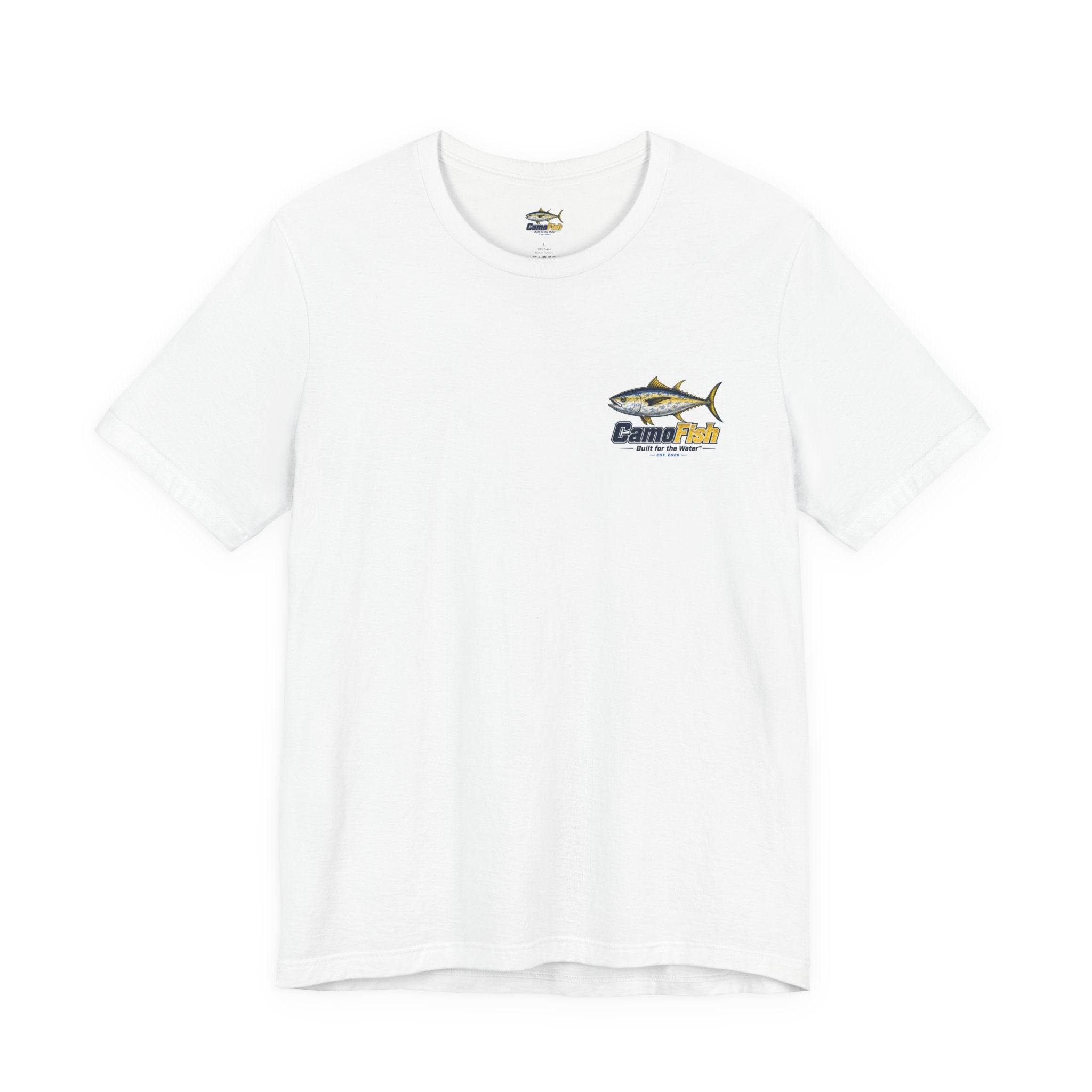 Fishing T-Shirt — "Camo Fish" Built for the Water Graphic Tee