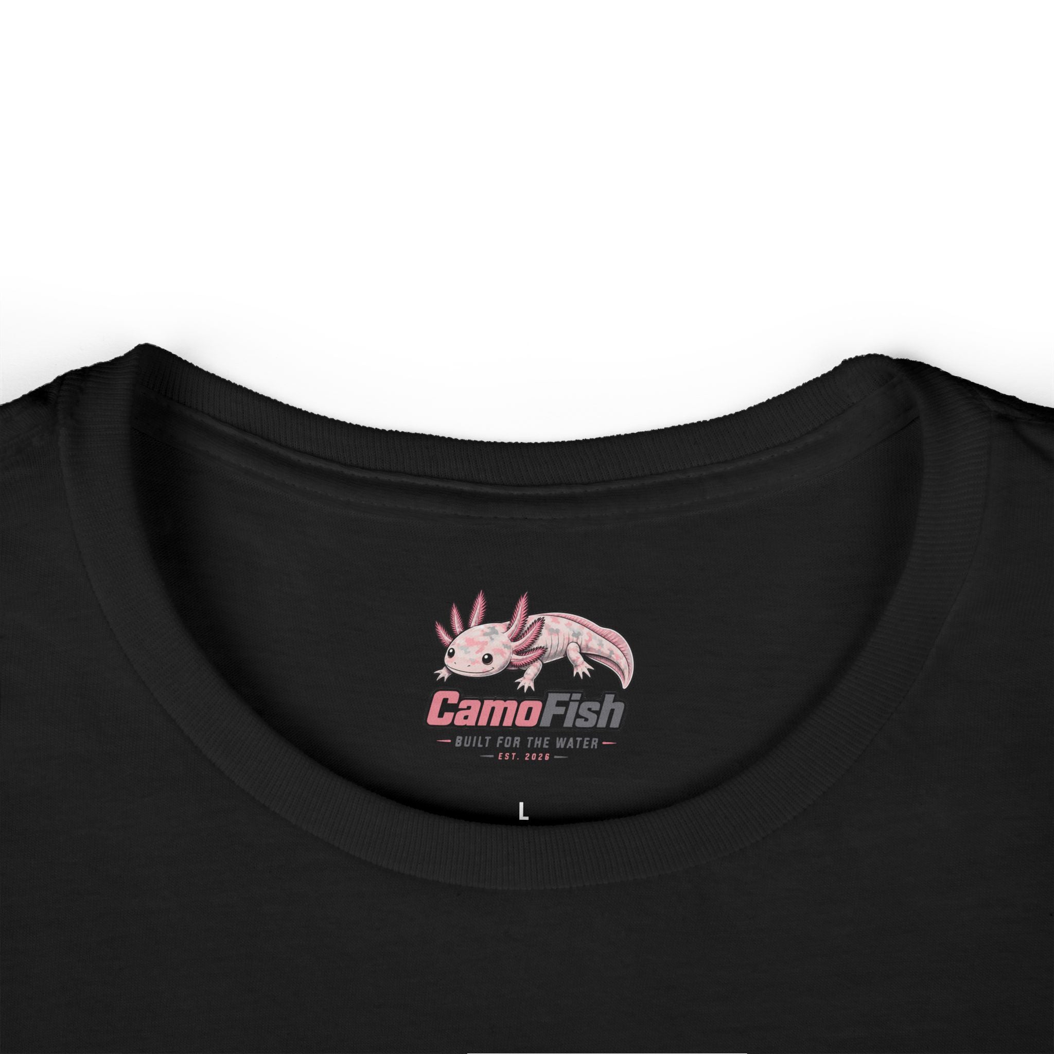 CamoFish Axolotl Tee — "Built for the Water" Women's T-Shirt