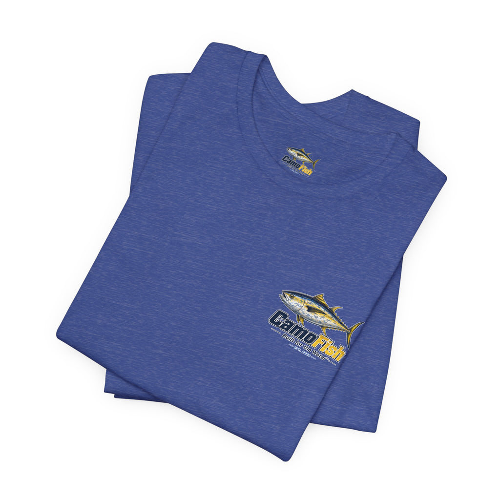 Fishing T-Shirt — "Camo Fish" Built for the Water Graphic Tee