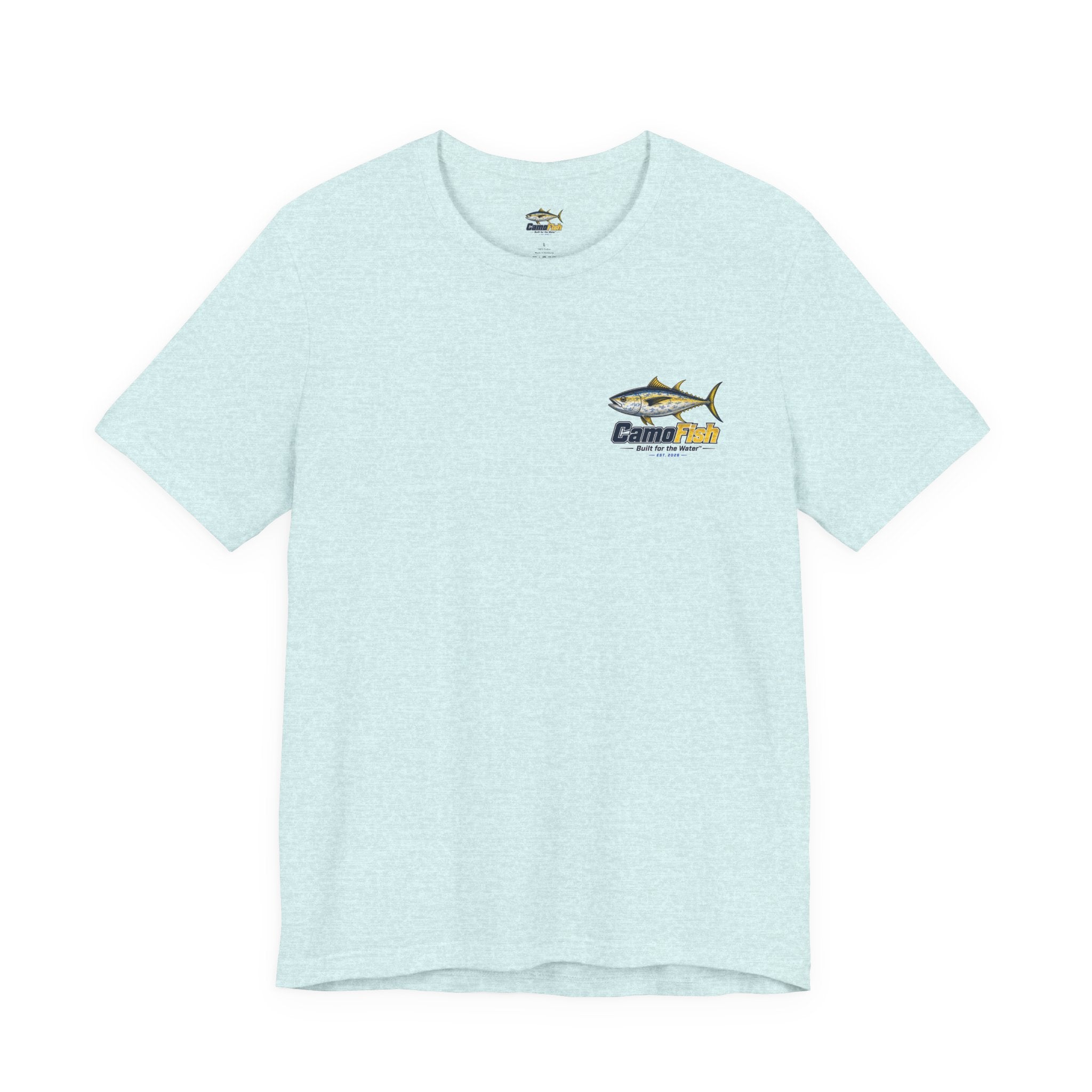 Fishing T-Shirt — "Camo Fish" Built for the Water Graphic Tee