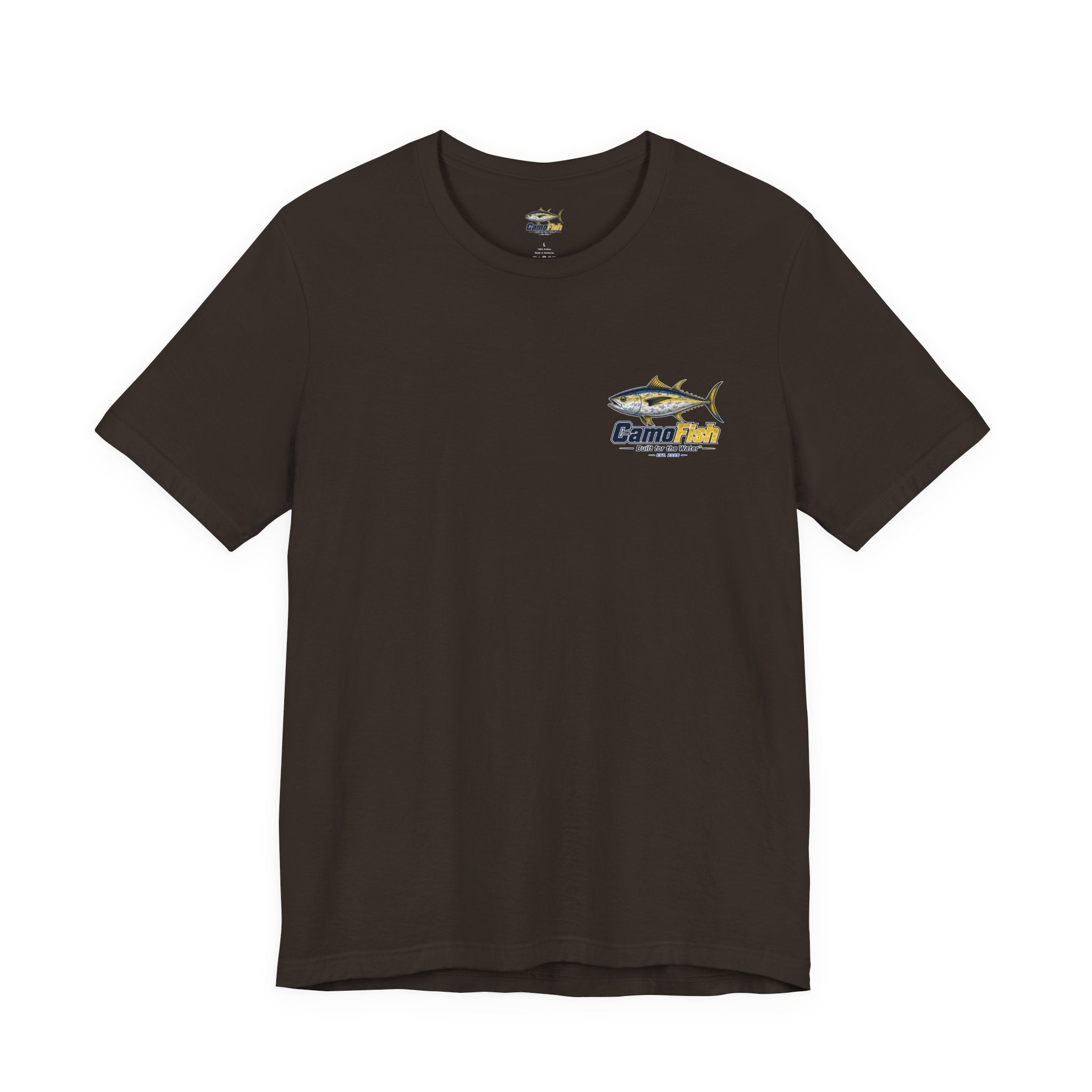 Fishing T-Shirt — "Camo Fish" Built for the Water Graphic Tee