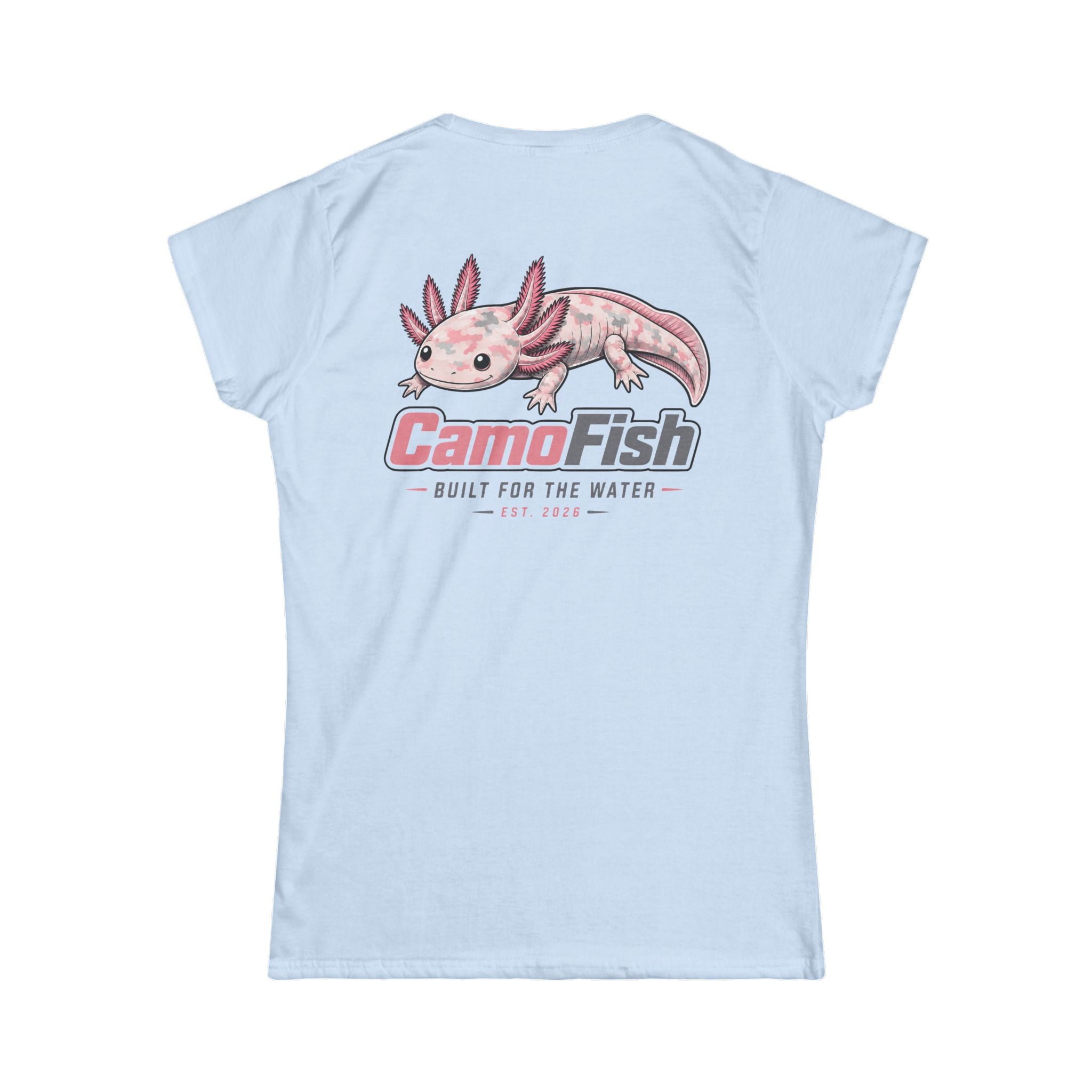 CamoFish Axolotl Tee — "Built for the Water" Women's T-Shirt