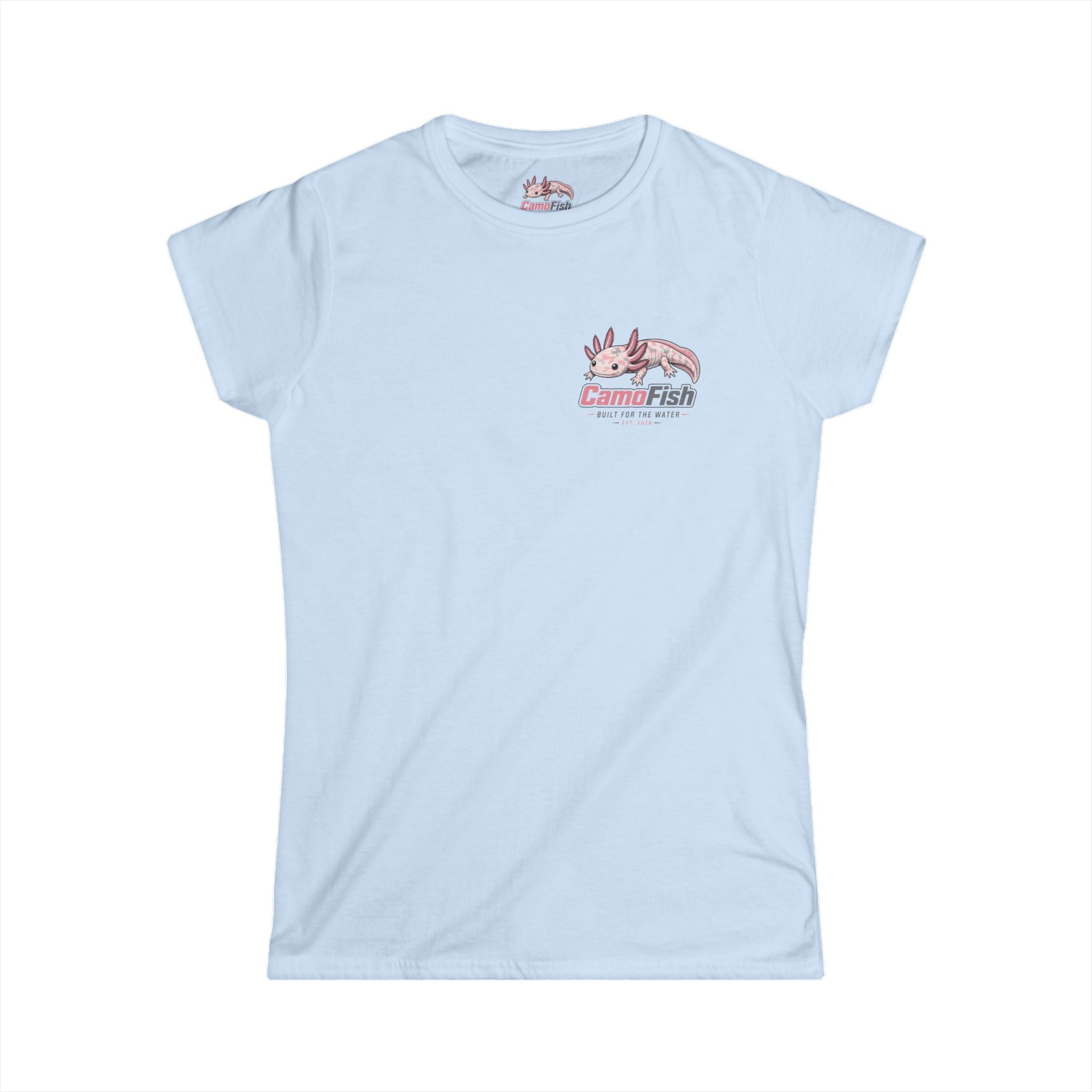 CamoFish Axolotl Tee — "Built for the Water" Women's T-Shirt