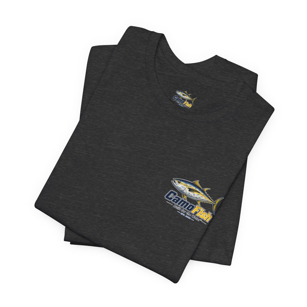 Fishing T-Shirt — "Camo Fish" Built for the Water Graphic Tee