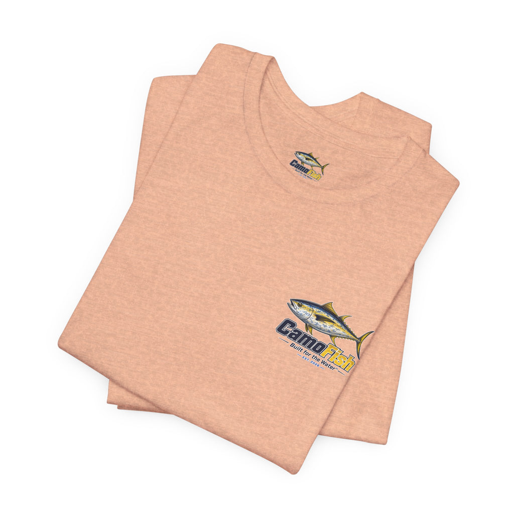Fishing T-Shirt — "Camo Fish" Built for the Water Graphic Tee