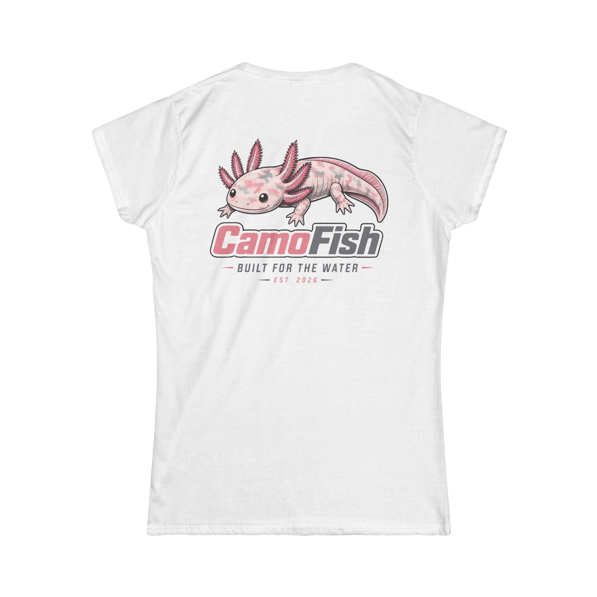 CamoFish Axolotl Tee — "Built for the Water" Women's T-Shirt
