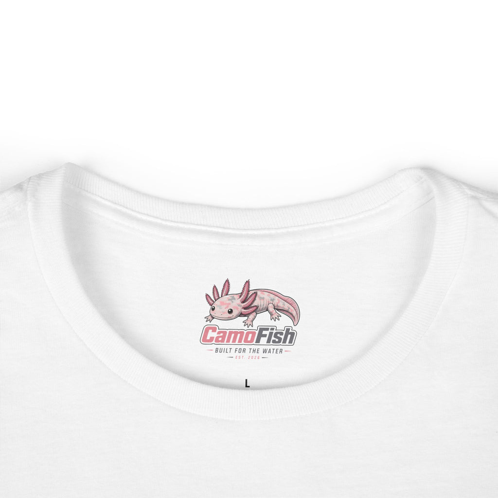 CamoFish Axolotl Tee — "Built for the Water" Women's T-Shirt