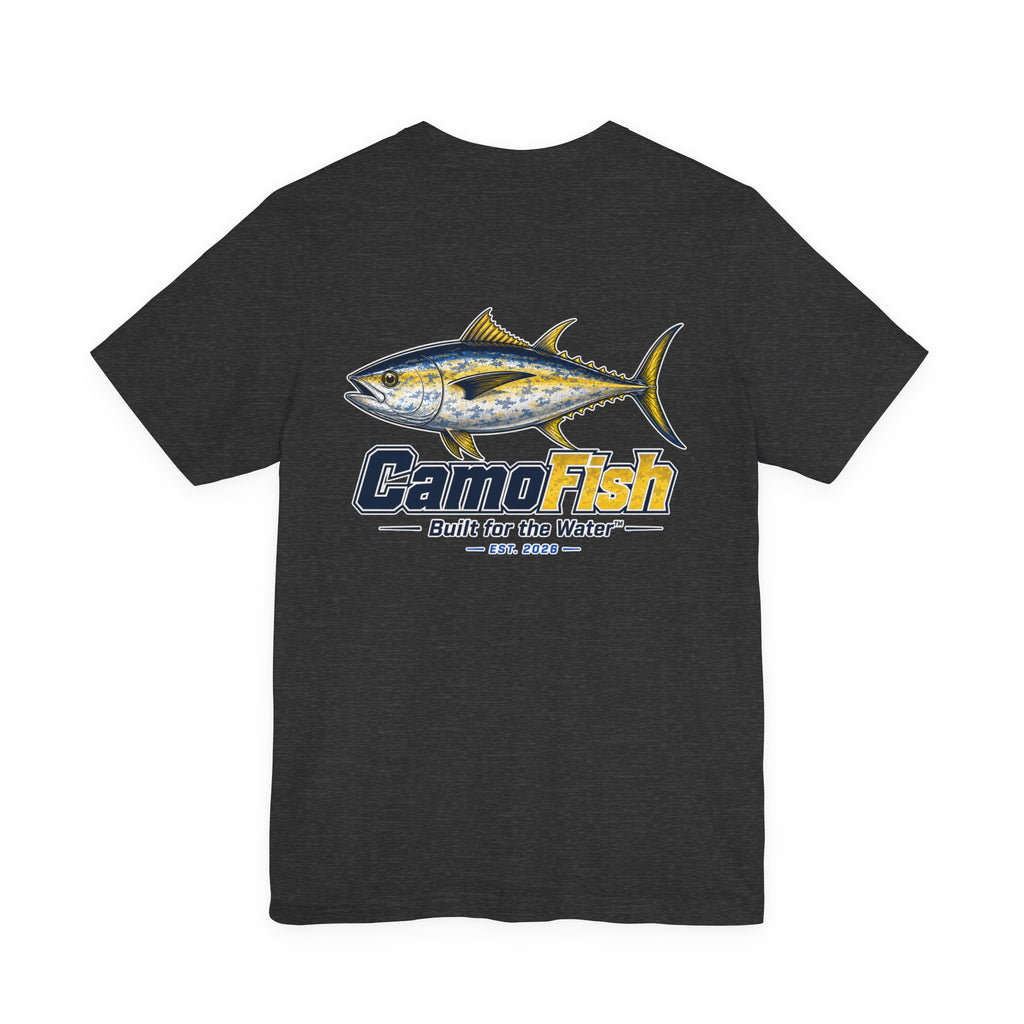 Fishing T-Shirt — "Camo Fish" Built for the Water Graphic Tee